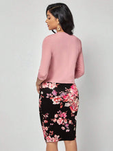 EMERY ROSE Floral Print Cami Dress & Open Front Jacket